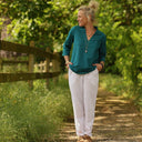 Pantalon Eliot - Lin blanc - Quintessence