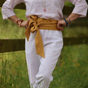 Pantalon Eliot - Lin blanc - Quintessence