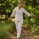 Pantalon Eliot - Lin blanc - Quintessence