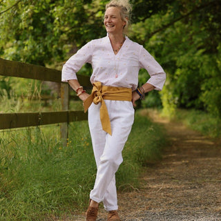 Pantalon Eliot - Lin blanc