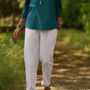 Pantalon Eliot - Lin blanc - Quintessence