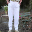 Pantalon Eliot - Lin blanc - Quintessence