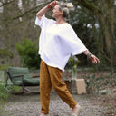 Pantalon Eliot Lin ocre | Quintessence