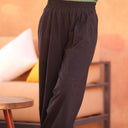 Pantalon Lazare coton lavé noir - Quintessence