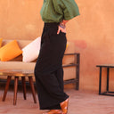 Pantalon Lazare coton lavé noir - Quintessence