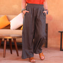 Pantalon Lazare lin gris anthracite - Quintessence