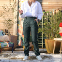 Pantalon Marcus - lin émeraude - Quintessence