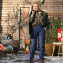 Pantalon Marcus - velours côtelé bleu de travail - Quintessence