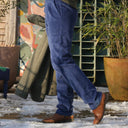 Pantalon Marcus - velours côtelé bleu de travail - Quintessence