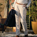 Pantalon Marcus - velours côtelé ivoire - Quintessence