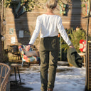 Pantalon Marcus - velours côtelé kaki - Quintessence