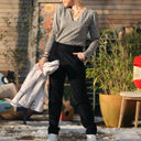 Pantalon Marcus - velours côtelé noir - Quintessence