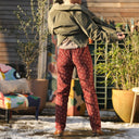 Pantalon Marcus - velours milleraies fleuri automnal - Quintessence