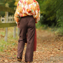 Pantalon Nestor - Coton/lin chocolat - Quintessence