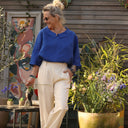 Pantalon Nestor coton/lin ivoire - Quintessence