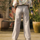 Pantalon Nestor lin gris perle - Quintessence