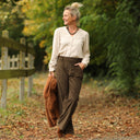 Pantalon Nestor - Velours côtelé moka - Quintessence