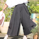 Pantalon Paco - lin stone wash noir - Quintessence