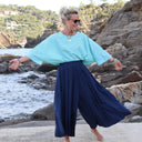 Pantalon Paco - sergé de viscose bleu marine - Quintessence