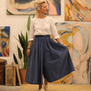 Pantalon Paco - velours bleu doux - Quintessence