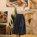 Pantalon Paco - velours bleu doux - Quintessence