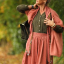 Pantalon Paco - velours cotelé rose boisé - Quintessence