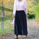 Pantalon Paco - velours milleraies marine - Quintessence