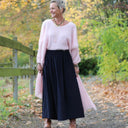 Pantalon Paco - velours milleraies marine - Quintessence