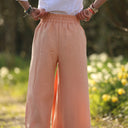 Pantalon Suwannee Lin Abricot | Quintessence
