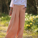 Pantalon Suwannee Lin Abricot | Quintessence
