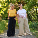 Pantalon Suwannee Lin Bleu marine porté | atelier à Roubaix