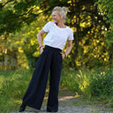 Pantalon Suwannee Lin Bleu marine | Quintessence