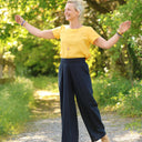 Pantalon Suwannee Lin Bleu marine | Quintessence