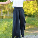 Pantalon Suwannee Lin Bleu marine | Quintessence