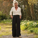 Pantalon Suwannee Lin Noir | Quintessence