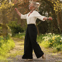 Pantalon Suwannee Lin Noir | Quintessence