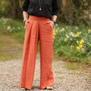 Pantalon Suwannee Lin Terracotta | Quintessence