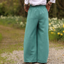 Pantalon Suwannee Lin Vert menthe | Quintessence