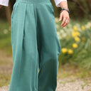 Pantalon Suwannee Lin Vert menthe | Quintessence