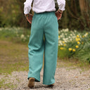 Pantalon Suwannee Lin Vert menthe porté | atelier à Roubaix