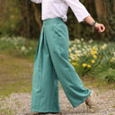 Pantalon Suwannee Lin Vert menthe | Quintessence