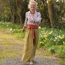 Pantalon Suwannee Lin Vert olive | Quintessence