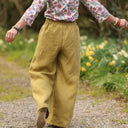 Pantalon Suwannee Lin Vert olive | Quintessence