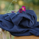 Pantalon Tino - Double gaze de coton bleu nuit - Quintessence