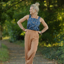 Pantalon Tino - Double gaze de coton camel - Quintessence