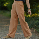 Pantalon Tino - Double gaze de coton camel - Quintessence