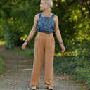 Pantalon Tino - Double gaze de coton camel - Quintessence