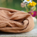 Pantalon Tino - Double gaze de coton camel - Quintessence