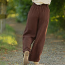 Pantalon Tino - Double gaze de coton chocolat - Quintessence