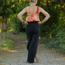 Pantalon Tino - Double gaze de coton noire - Quintessence